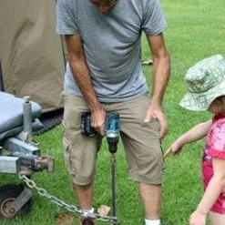 AshmanOnline Ashman Black Ground Anchor 15 Inches In Length And 2/5 Inch Diameter Ideal For Tents, Canopies, Car Ports, Swing Sets (4 Pack). Ground Anchors