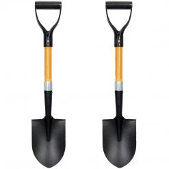 Ashman Garden Decor Sales 11 AshmanOnline Ashman Round Shovel (Medium) β (2 Pack) β 27 Inches In Length, Durable Handle, Round Shovel With Comfortable Grip With A Sturdy Blade, Multipurpose Premium Round Point Blade Shovel. Garden Tools