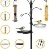 AshmanOnline Premium Bird Feeding Station With 2 Bird Feeders Included For Outside - Multi Feeder Pole Stand Kit With 4 Hangers, Bird Bath And 5 Prong Base For Attracting Wild Birds - 22 Inch Wide X 92 Inch Tall. 2 AshmanOnline Premium Bird Feeding Station With 2 Bird Feeders Included For Outside - Multi Feeder Pole Stand Kit With 4 Hangers, Bird Bath And 5 Prong Base For Attracting Wild Birds - 22 Inch Wide X 92 Inch Tall.