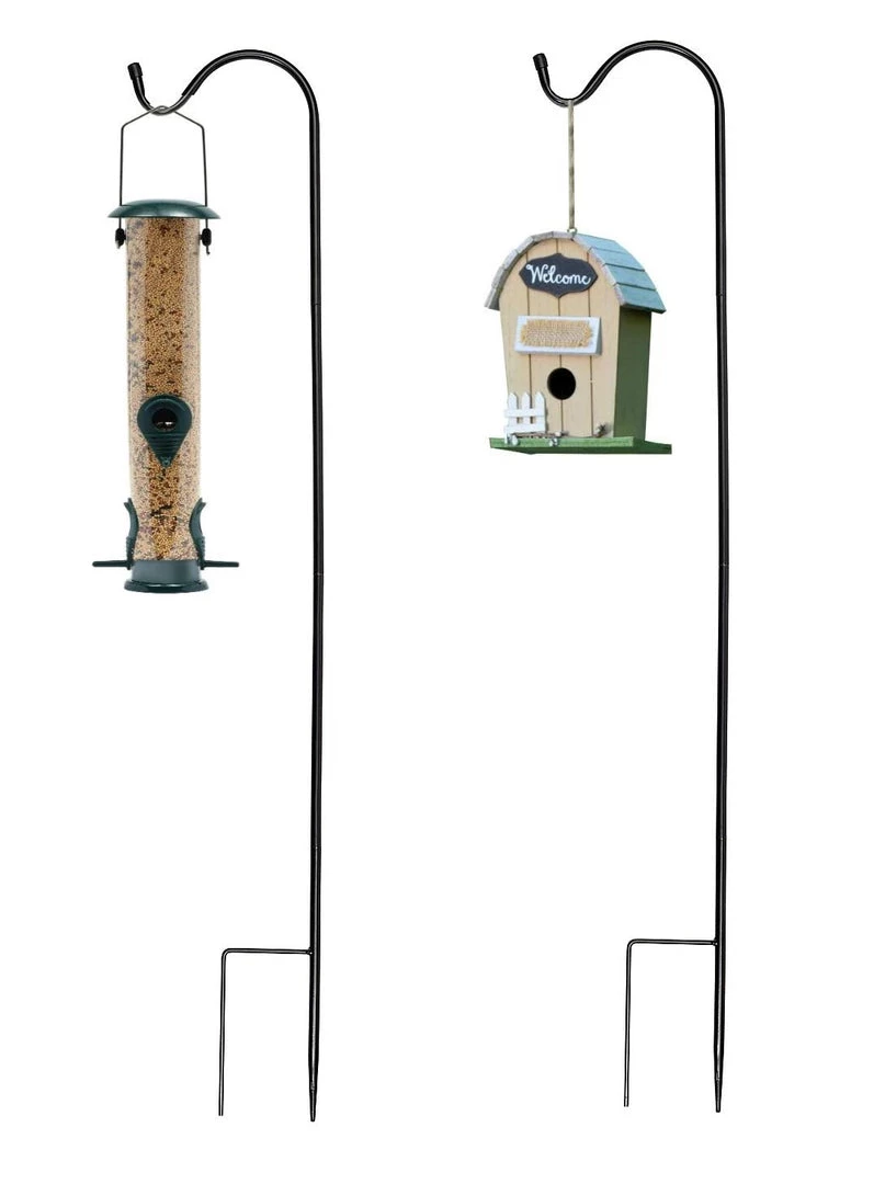 AshmanOnline Ashman Adjustable KD Shepherd's Hooks, Black, Set Of 2 Made Of Premium Metal For Hanging Solar Lights, Bird Feeders, Flower Basket, Christmas Lights, Lanterns, And Wedding Décor. 4 AshmanOnline Ashman Adjustable KD Shepherd's Hooks, Black, Set Of 2 Made Of Premium Metal For Hanging Solar Lights, Bird Feeders, Flower Basket, Christmas Lights, Lanterns, And Wedding Décor.