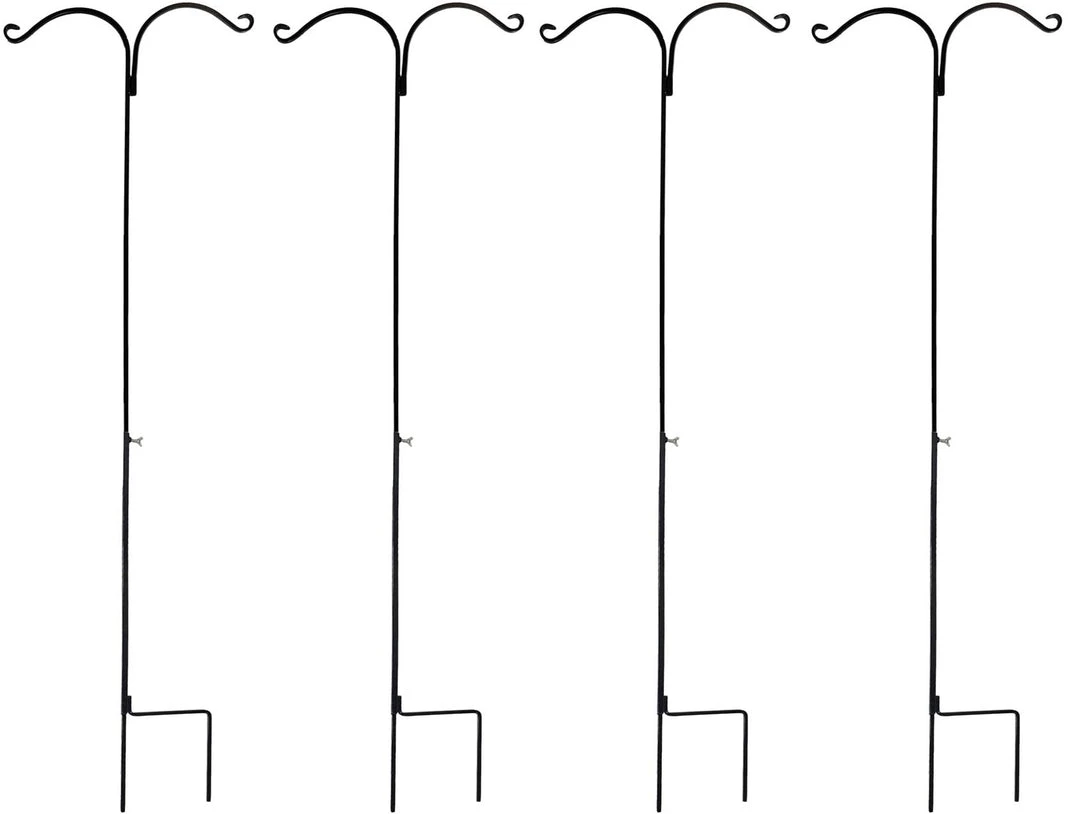 AshmanOnline Shepherd's Hooks Ashman Shepherds Hook 65 Inch Two Sided Shepherd Hook, 1/2 Inch Thick, Super Strong, Rust Resistant Steel Hook For Hanging Plant Baskets, 4 Pack 9 AshmanOnline Shepherd's Hooks Ashman Shepherds Hook 65 Inch Two Sided Shepherd Hook, 1/2 Inch Thick, Super Strong, Rust Resistant Steel Hook For Hanging Plant Baskets, 4 Pack