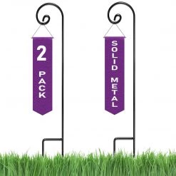 Ashman Garden Decor Ashman Shepherd's Hooks, Black, 35 Inch Curled, 2 Pack, Made Of Premium Metal For Hanging Solar Lights, Bird Feeders, Mason Jars, Plant Hangers, Flower Basket, Christmas Lights, Lanterns, Garden Stakes And Weddings