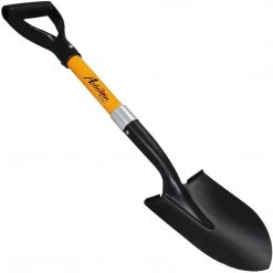 AshmanOnline Ashman Round Shovel (Medium) – (6 Pack) – 27 Inches In Length, Durable Handle, Round Shovel With Comfortable Grip With A Sturdy Blade, Multipurpose Premium Round Point Blade Shovel.