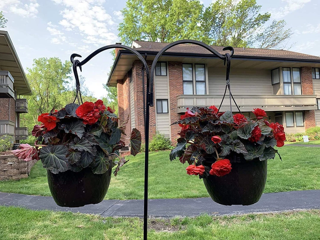 AshmanOnline Shepherd's Hooks Ashman Shepherds Hook 65 Inch Two Sided Shepherd Hook, 1/2 Inch Thick, Super Strong, Rust Resistant Steel Hook For Hanging Plant Baskets, 4 Pack 4 AshmanOnline Shepherd's Hooks Ashman Shepherds Hook 65 Inch Two Sided Shepherd Hook, 1/2 Inch Thick, Super Strong, Rust Resistant Steel Hook For Hanging Plant Baskets, 4 Pack