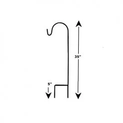 AshmanOnline Ashman Shepherd's Hooks, 35 Inches Black, Set Of 4 Made Of Premium Metal For Hanging Solar Lights, Bird Feeders, Mason Jars.