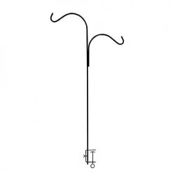 AshmanOnline Ashman Double Span Black Deck Hook, Made Of Premium Metal 46-Inch Length And Ideal For Bird Feeders Deck Hooks