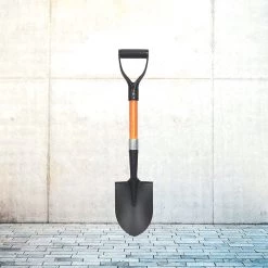 AshmanOnline Ashman Round Shovel (Medium) – (6 Pack) – 27 Inches In Length, Durable Handle, Round Shovel With Comfortable Grip With A Sturdy Blade, Multipurpose Premium Round Point Blade Shovel.