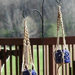 AshmanOnline Ashman Double Span Black Deck Hook, Made Of Premium Metal 46-Inch Length And Ideal For Bird Feeders Deck Hooks