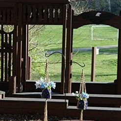 AshmanOnline Ashman Double Span Black Deck Hook, Made Of Premium Metal 46-Inch Length And Ideal For Bird Feeders Deck Hooks