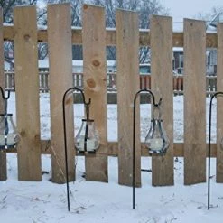 AshmanOnline Ashman Shepherd's Hooks, 35 Inches Black, Set Of 4 Made Of Premium Metal For Hanging Solar Lights, Bird Feeders, Mason Jars.