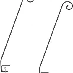 Ashman Garden Decor Ashman Small Deck Hook Small 2 Pack, Double Forged Solid Metal Single Piece Rod, Ideal For Bird Feeders, Plant Hanging Basket Deck Hooks