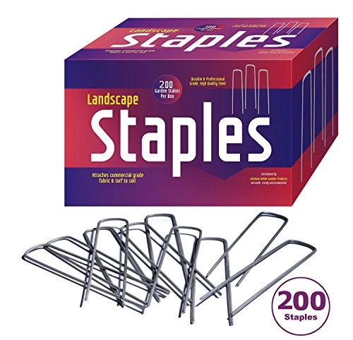AshmanOnline Ashman Garden Landscape Staples Stakes Pins SOD Staples For Weed Barrier Fabric, Drip Irrigation Tubing, 200 Count Heavy Duty & Anti Rust. 2 AshmanOnline Ashman Garden Landscape Staples Stakes Pins SOD Staples For Weed Barrier Fabric, Drip Irrigation Tubing, 200 Count Heavy Duty & Anti Rust.