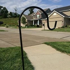 AshmanOnline Ashman Shepherd's Hooks, 35 Inches Black, Set Of 4 Made Of Premium Metal For Hanging Solar Lights, Bird Feeders, Mason Jars.