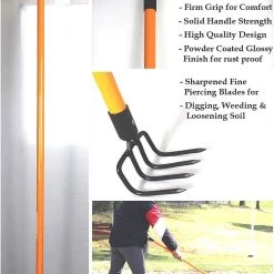 AshmanOnline Ashman Garden Cultivator (1 Pack) – Sturdy Hand Tiller / Cultivator – Heavy Duty Blade For Digging, Loosening Soil And Weeding – Rust Resistant Build.