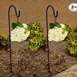 AshmanOnline Shepherd's Hooks Ashman Shepherds Hook 48 Inches Long (2 Pack), 2/5 Inch In Diameter, Super Strong, Rust Resistant Steel Hook