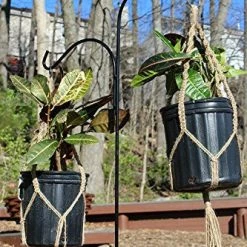 AshmanOnline Ashman Double Span Black Deck Hook, Made Of Premium Metal 46-Inch Length And Ideal For Bird Feeders Deck Hooks