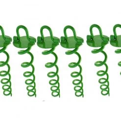 Ashman Products Ground Anchors Ashman 16 Inch Spiral Ground Anchor Green Color - Ideal For Securing Animals, Tents, Canopies, Sheds, Car Ports, Swing Sets, 44 Count