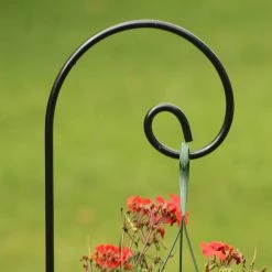 AshmanOnline Ashman Black Shepherd Curled Hook 92 Inch, 1/2 Inch Diameter Thick, Super Strong, Rust Resistant Steel Hook, (1 Pack)