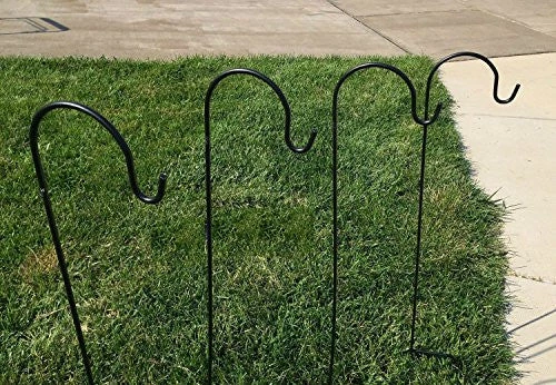 AshmanOnline Ashman Shepherd's 35 Inches Hooks, Black, Set Of 12 Made Of Premium Metal Metal For Hanging Bird Feeders. 9 AshmanOnline Ashman Shepherd's 35 Inches Hooks, Black, Set Of 12 Made Of Premium Metal Metal For Hanging Bird Feeders.
