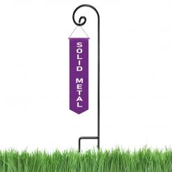 AshmanOnline Ashman 65 Inch Curled Shepherds Hook Black, 1/2-Inch Diameter Thick, Solid Metal For Hanging Plant Bird Feeders, Flower Baskets And More