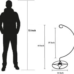 AshmanOnline Ashman Shepherd Hook Stand (2 Pack), Bird Cage Stand, Outdoor And Indoor Flower Basket, Patio Plant And Bird Feed Station Stand