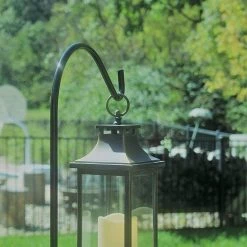 AshmanOnline Ashman Black Shepherd Hook 65 Inch, 1/2 Inch (12MM) Diameter, Super Strong, Rust Resistant Steel Hook For Hanging Plant Baskets, Bird Feeders And More