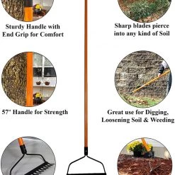 AshmanOnline Ashman Bow Rake (2 Pack) – Heavy Duty 56 Inch Fiberglass Handle, Equipped With Rubber Grip Handle For A Strong Hold When Working – Rust Resistant 12 AshmanOnline Ashman Bow Rake (2 Pack) – Heavy Duty 56 Inch Fiberglass Handle, Equipped With Rubber Grip Handle For A Strong Hold When Working – Rust Resistant