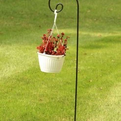 AshmanOnline Ashman Black Shepherd Curled Hook 92 Inch, 1/2 Inch Diameter Thick, Super Strong, Rust Resistant Steel Hook, (1 Pack)