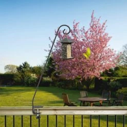 Ashman Garden Decor Ashman Small Deck Hook Small 2 Pack, Double Forged Solid Metal Single Piece Rod, Ideal For Bird Feeders, Plant Hanging Basket Deck Hooks