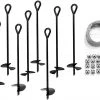 AshmanOnline Ground Anchors Ashman Ground Anchor With 100 Feet Of Galvanized Wire With Clamps – Ideal For Securing Animals, Tents, Canopies, Sheds, Swing Sets,– Pack Of 8 2 AshmanOnline Ground Anchors Ashman Ground Anchor With 100 Feet Of Galvanized Wire With Clamps – Ideal For Securing Animals, Tents, Canopies, Sheds, Swing Sets,– Pack Of 8