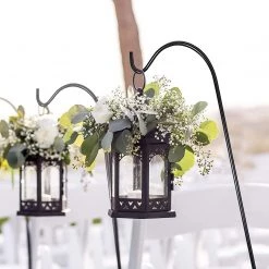 AshmanOnline Ashman 37 Inch 10 MM Shepherd's Hooks, Black, Set Of 6 Made Of Premium Metal For Bird Feeders, Flower Basket, Christmas Lights, And Wedding Décor.