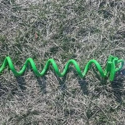 Ashman Products Ground Anchors Ashman 16 Inch Spiral Ground Anchor Green Color - Ideal For Securing Animals, Tents, Canopies, Sheds, Car Ports, Swing Sets, 44 Count