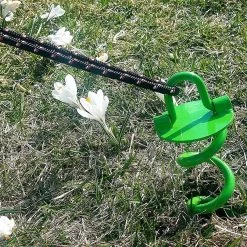 Ashman Products Ground Anchors Ashman 16 Inch Spiral Ground Anchor Green Color - Ideal For Securing Animals, Tents, Canopies, Sheds, Car Ports, Swing Sets, 44 Count