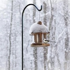 AshmanOnline Shepherd's Hooks Ashman Black Shepherd Hook 48 Inch (4 Pack), 10MM Thick, Super Strong, Rust Resistant Steel Hook, Used At Weddings, Hanging Plant Baskets, And More