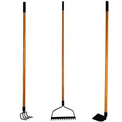 AshmanOnline Ashman 3 Various Assorted Garden Rakes (3 Pcs) – Bow Rake, Garden Cultivator, And Garden Hoe – Premium Quality Multipurpose Assorted Shovels With Strong Build.