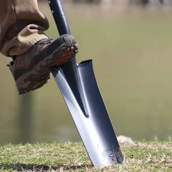 AshmanOnline Ashman Drain Spade Shovel (2 Pack) - 48 Inches Long Handle Spade With D Handle Grip - Durable Handle With A Thick Metal Blade - Multipurpose Premium Quality Orange Shovel. Garden Tools