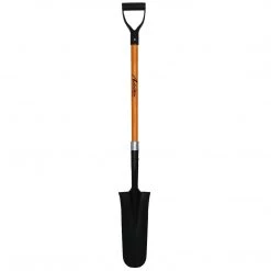 AshmanOnline Ashman Drain Spade - 48 Inches Long Handle Spade With D Handle Grip - Fiber Glass Handle With A Thick Metal 16 Inch Blade - Multipurpose Shovel.
