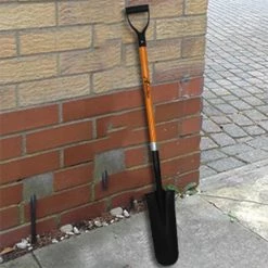 AshmanOnline Ashman Drain Spade - 48 Inches Long Handle Spade With D Handle Grip - Fiber Glass Handle With A Thick Metal 16 Inch Blade - Multipurpose Shovel.
