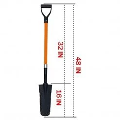 Ashman Online Ashman Drain Spade With Sharp Teeth (6 Pack) - 48 Inches Long Handle Spade With D Handle Grip - Durable Handle With 16 Inch Metal Blade - Multipurpose Premium Quality Orange Shovel. Garden Tools