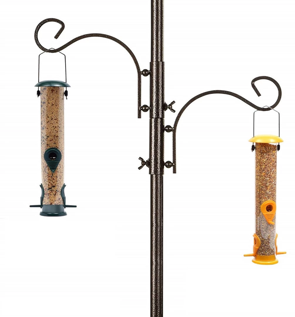 AshmanOnline Deluxe Bird Feeding Station With 2 Bird Feeders Included For Outside - Multi Feeder Pole Stand Kit With 4 Hangers, Bird Bath And 5 Prong Base For Attracting Wild Birds - 22 Inch Wide X 92 Inch. 4 AshmanOnline Deluxe Bird Feeding Station With 2 Bird Feeders Included For Outside - Multi Feeder Pole Stand Kit With 4 Hangers, Bird Bath And 5 Prong Base For Attracting Wild Birds - 22 Inch Wide X 92 Inch.