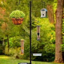 AshmanOnline Deluxe Bird Feeding Station With 2 Bird Feeders Included For Outside - Multi Feeder Pole Stand Kit With 4 Hangers, Bird Bath And 5 Prong Base For Attracting Wild Birds - 22 Inch Wide X 92 Inch. 11 AshmanOnline Deluxe Bird Feeding Station With 2 Bird Feeders Included For Outside - Multi Feeder Pole Stand Kit With 4 Hangers, Bird Bath And 5 Prong Base For Attracting Wild Birds - 22 Inch Wide X 92 Inch.