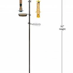 AshmanOnline Deluxe Bird Feeding Station With 2 Bird Feeders Included For Outside - Multi Feeder Pole Stand Kit With 4 Hangers, Bird Bath And 5 Prong Base For Attracting Wild Birds - 22 Inch Wide X 92 Inch. 13 AshmanOnline Deluxe Bird Feeding Station With 2 Bird Feeders Included For Outside - Multi Feeder Pole Stand Kit With 4 Hangers, Bird Bath And 5 Prong Base For Attracting Wild Birds - 22 Inch Wide X 92 Inch.