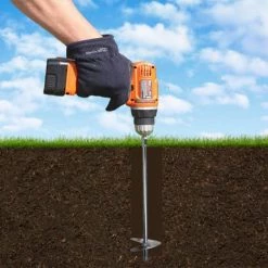 AshmanOnline Ashman 18 Inch Galvanized Ground Anchor Bolt 8 Pack