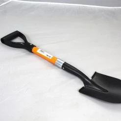 AshmanOnline Ashman Round Shovel (Medium) – (2 Pack) – 27 Inches In Length, Durable Handle, Round Shovel With Comfortable Grip With A Sturdy Blade, Multipurpose Premium Round Point Blade Shovel. Garden Tools