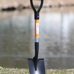 AshmanOnline Ashman Round Shovel (Medium) – (2 Pack) – 27 Inches In Length, Durable Handle, Round Shovel With Comfortable Grip With A Sturdy Blade, Multipurpose Premium Round Point Blade Shovel. Garden Tools