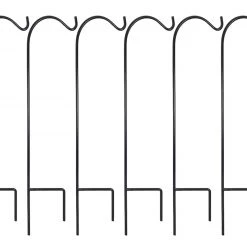AshmanOnline Ashman 37 Inch 10 MM Shepherd's Hooks, Black, Set Of 6 Made Of Premium Metal For Bird Feeders, Flower Basket, Christmas Lights, And Wedding Décor.
