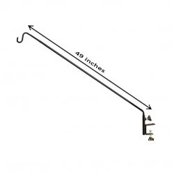 Ashman Garden Decor Ashman 49 Inch Deck Hook, Double Forged Solid Metal Single Piece Rod, Ideal For Bird Feeders, Plant Hangers, Coconut Shell Hanging Baskets. Deck Hooks