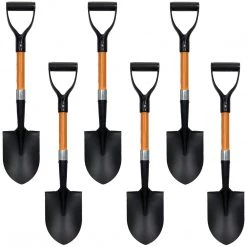 Ashman Garden Decor Sales 13 AshmanOnline Ashman Round Shovel (Medium) β (6 Pack) β 27 Inches In Length, Durable Handle, Round Shovel With Comfortable Grip With A Sturdy Blade, Multipurpose Premium Round Point Blade Shovel.