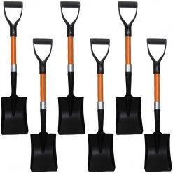 Ashman Garden Decor Sales 17 AshmanOnline Ashman Square Shovel (Medium) - (6 Pack), 27 Inches In Length With D-Cup Handle Square Shovel, Sturdy Build And Easy To Use, Material With Firm And Comfortable Durable Handle, Built To Last. Garden Tools