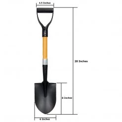 Ashman Online Ashman Round Shovel (Medium) – (1 Pack) – 27 Inches Short Handle Round Shovel With D Handle Grip | Fiber Glass Handle With A Sturdy Blade. Garden Tools 23 Ashman Online Ashman Round Shovel (Medium) – (1 Pack) – 27 Inches Short Handle Round Shovel With D Handle Grip | Fiber Glass Handle With A Sturdy Blade. Garden Tools